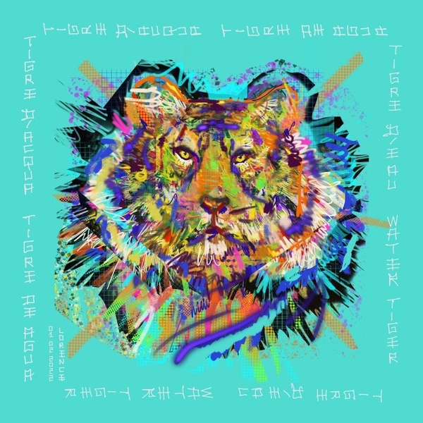Tigre Turquoise Blanche